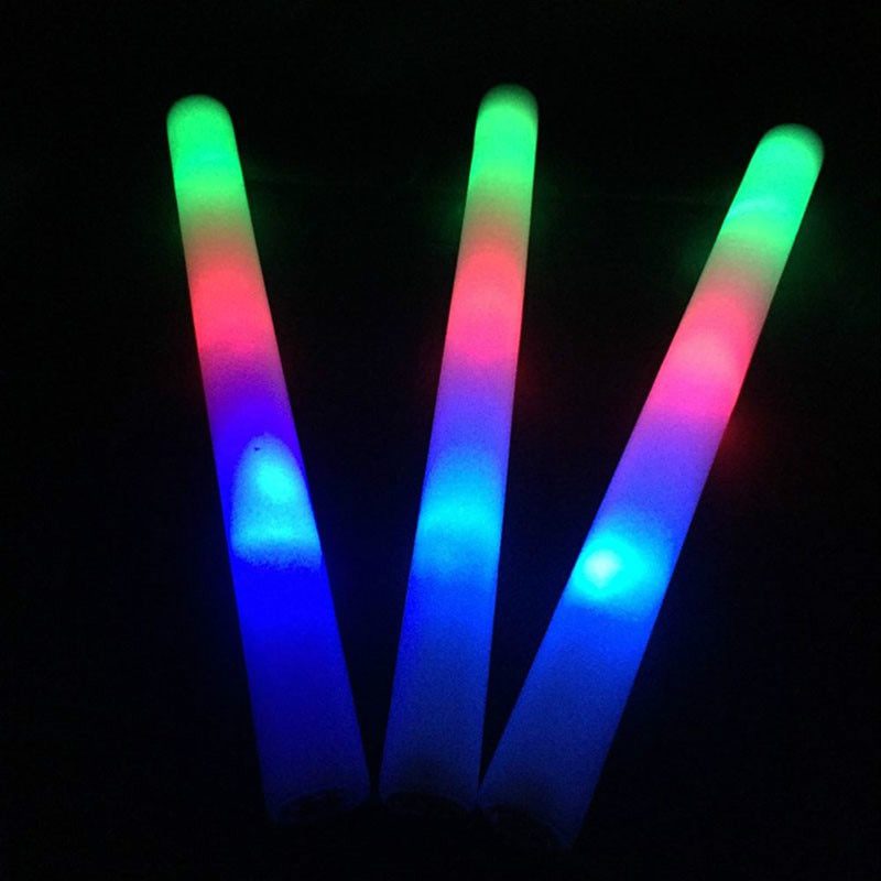 NEW 12/15/30/60Pcs/Lot Glow Sticks Bulk Colorful LED Foam Stick Glow Sticks Cheer Tube RGB LED Glow in the Dark Light for Party