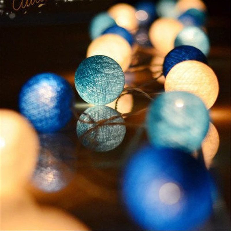 NEW Ball Light Chain Night Lights Garland LED String Christmas Kids Bedroom Halloween Outdoor Wedding Patio Party Decoration