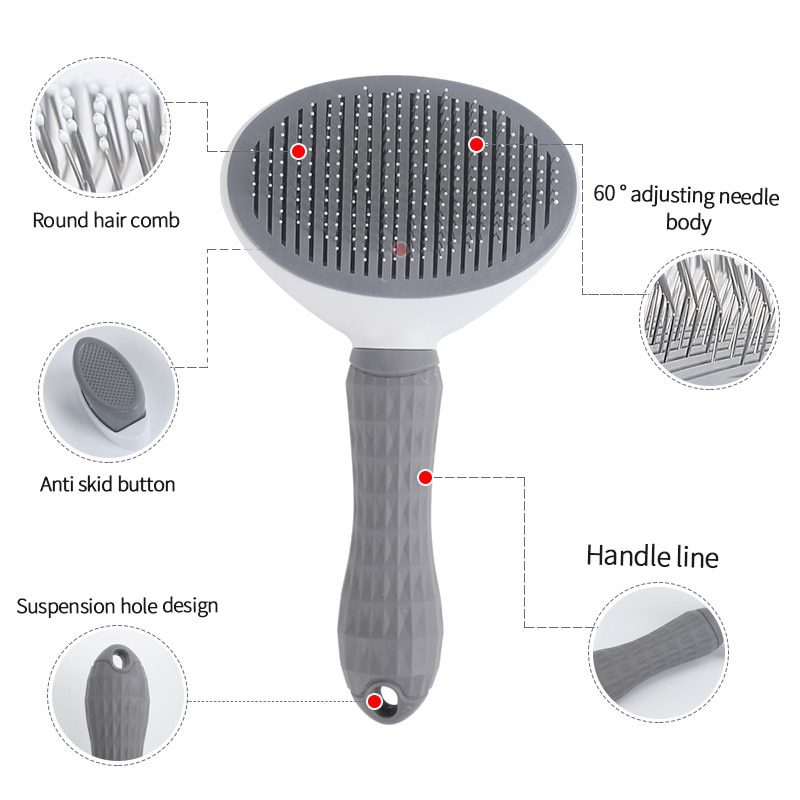 NEW Self-Clean Dog Cat Hair Remover Brush Automatic Needle Comb for Puppy Beauty Grooming Tool Pet Product High Quality Hair Rem