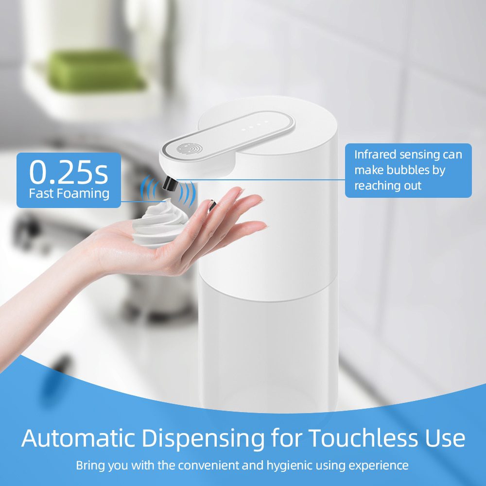 NEW Automatic Foam Liquid Soap Dispenser Wall Mount Digital Rechargeable Sensor Touchless Hand Sanitizer Machine for Bathroom