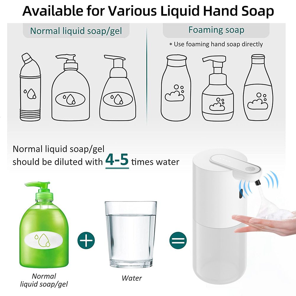 NEW Automatic Foam Liquid Soap Dispenser Wall Mount Digital Rechargeable Sensor Touchless Hand Sanitizer Machine for Bathroom