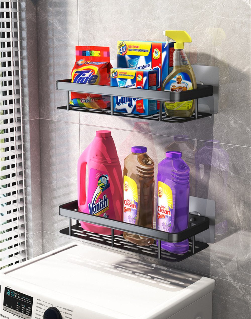 NEW Shelves Wall Amount Shower Shelf Bathroom Organizer Cosmetic Shower Shelves Storage Holder Bathroom Accessories Set