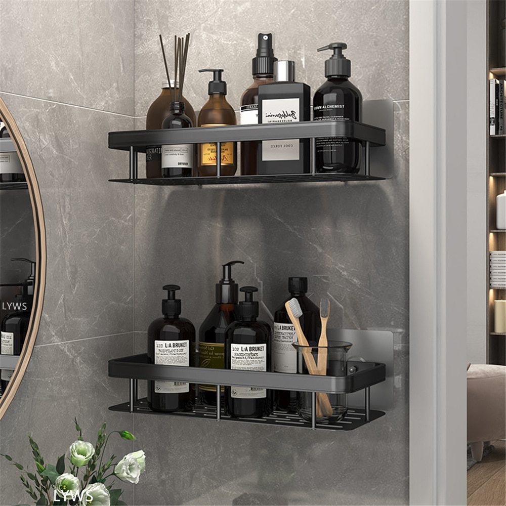 NEW Shelves Wall Amount Shower Shelf Bathroom Organizer Cosmetic Shower Shelves Storage Holder Bathroom Accessories Set