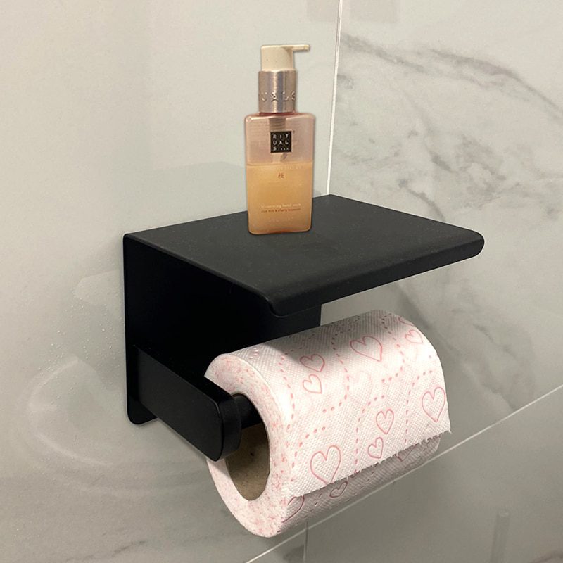 NEW Stainless Steel Toilet Paper Holder Bathroom Wall Mount WC Paper Phone Holder Shelf Towel Roll shelf Accessories