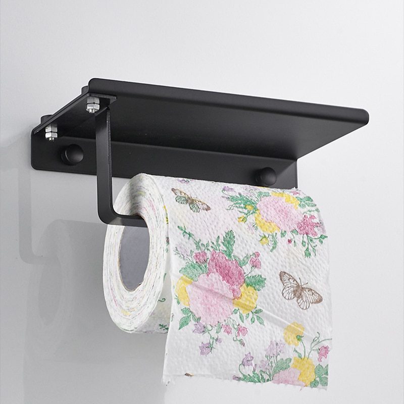 NEW Stainless Steel Toilet Paper Holder Bathroom Wall Mount WC Paper Phone Holder Shelf Towel Roll shelf Accessories