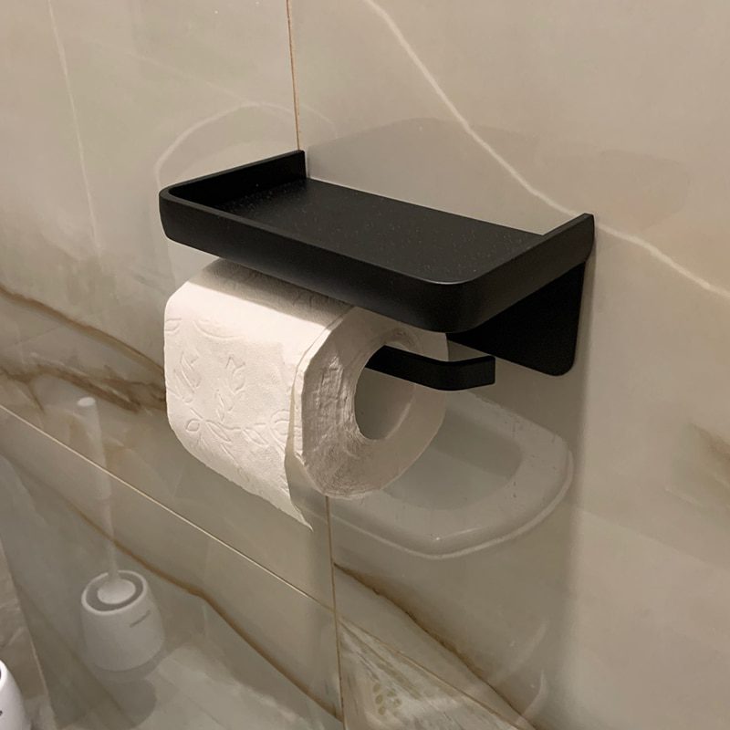 NEW Stainless Steel Toilet Paper Holder Bathroom Wall Mount WC Paper Phone Holder Shelf Towel Roll shelf Accessories