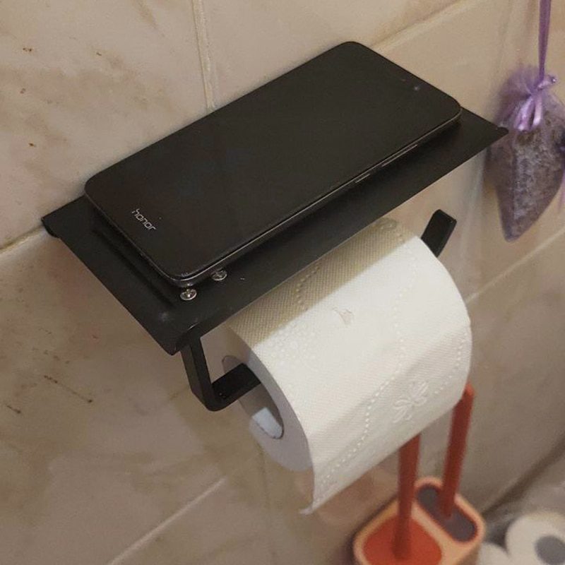 NEW Stainless Steel Toilet Paper Holder Bathroom Wall Mount WC Paper Phone Holder Shelf Towel Roll shelf Accessories