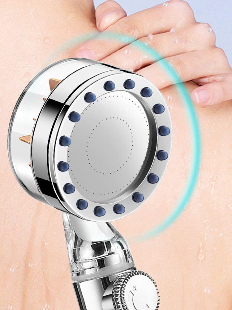 NEW 2021 Pressurized Nozzle Turbo Shower Head One-Key Stop Water Saving High Pressure Shower Head Magic Water Line Bathroom Acce