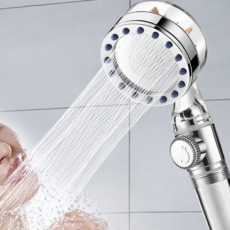 NEW 2021 Pressurized Nozzle Turbo Shower Head One-Key Stop Water Saving High Pressure Shower Head Magic Water Line Bathroom Acce