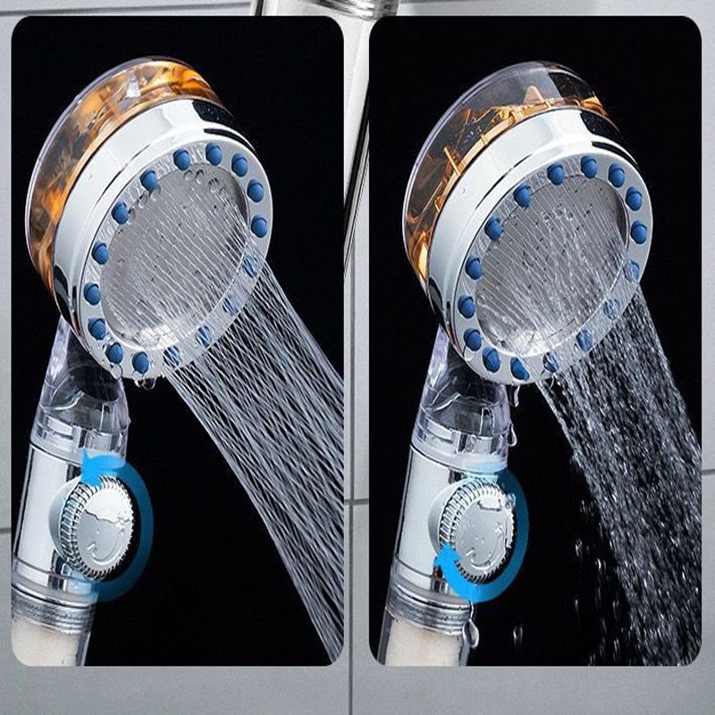 NEW 2021 Pressurized Nozzle Turbo Shower Head One-Key Stop Water Saving High Pressure Shower Head Magic Water Line Bathroom Acce