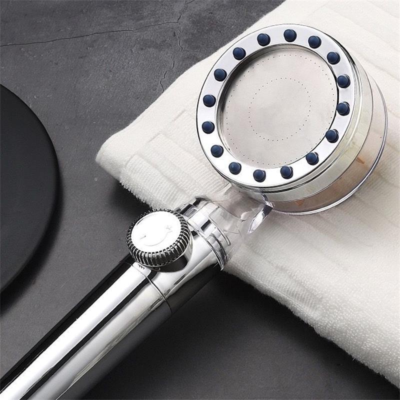 NEW 2021 Pressurized Nozzle Turbo Shower Head One-Key Stop Water Saving High Pressure Shower Head Magic Water Line Bathroom Acce