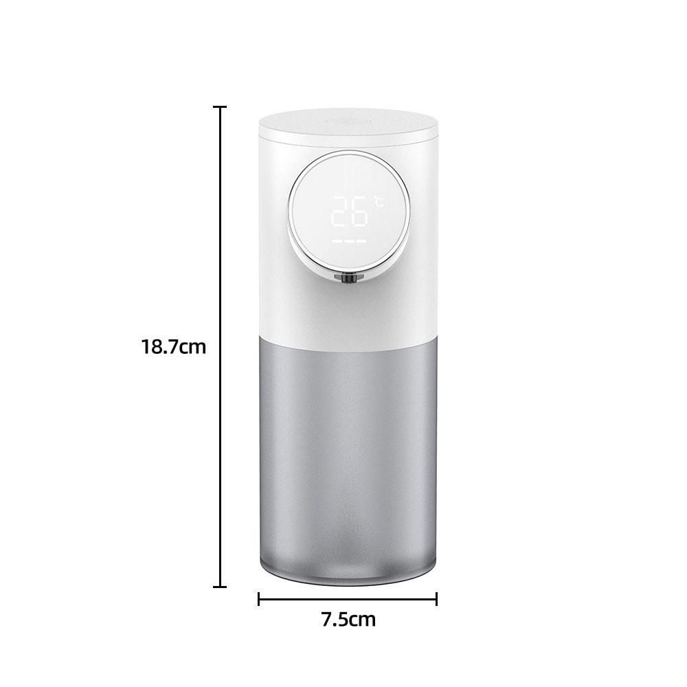 NEW Foam Liquid Soap Dispenser with Temperature Digital Rechargeable Sensor Touchless Hand Sanitizer Machine for Bathroom