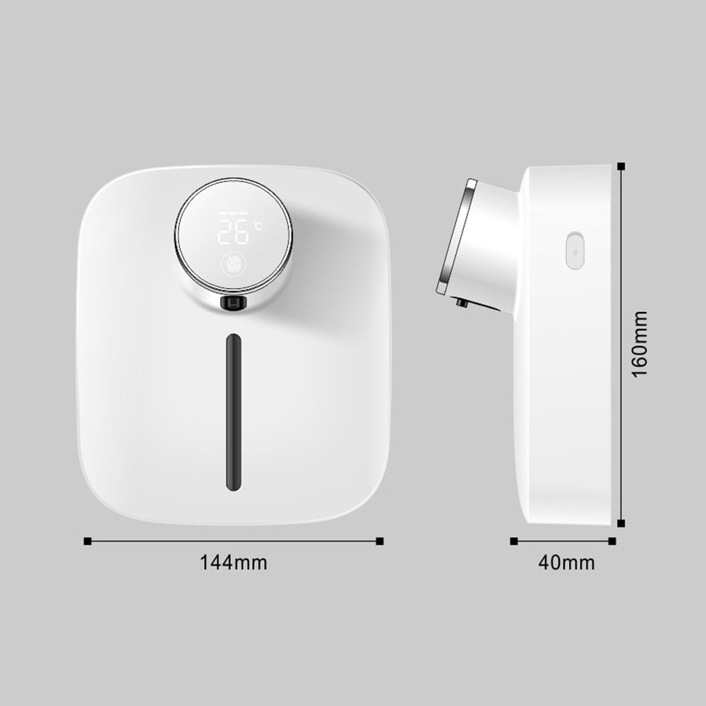 NEW Foam Liquid Soap Dispenser with Temperature Digital Rechargeable Sensor Touchless Hand Sanitizer Machine for Bathroom