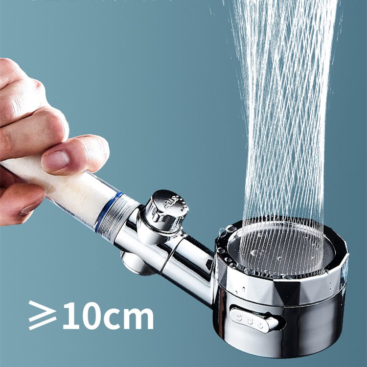 NEW 3 Mode Turbo Shower Head Water Saving Flow Adjust With Small Fan Filter ABS Rain High Pressure spray Nozzle Bathroom Accesso