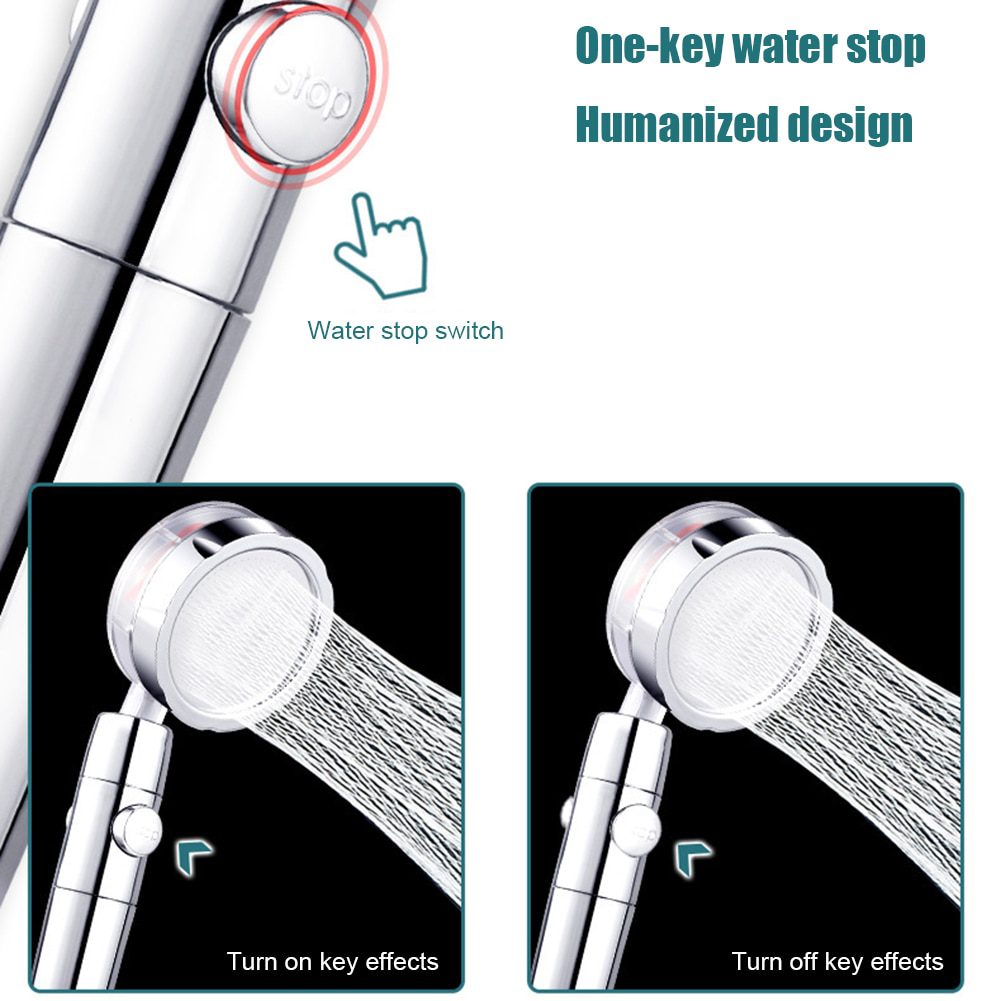 NEW Rainfall Turbo Shower Head 360 Rotated High Pressure Water Save Shower Head High Pressure Water Bathroom Porduct