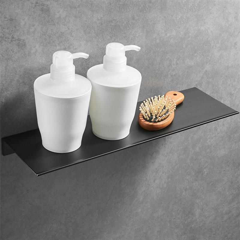 NEW Bathroom Storage Rack 30-50cm Modern Matt Bathroom Shelves Kitchen Wall Shelf Home Accessories