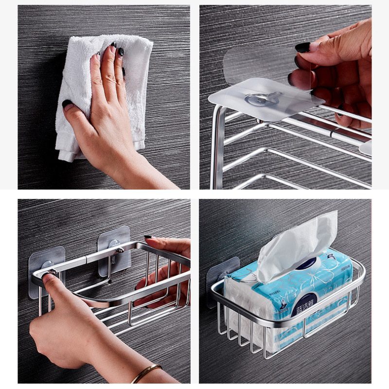 NEW Bathroom Shower Shelf  Holder Corner Storage Rack Shampoo Soap Cosmetic Shelves Wall Mounted Kitchen Organizer bath accessor