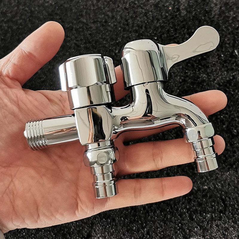 NEW Washing Machine Faucet Double Water Outlet Tap Machine Mop Pool Taps Outdoor Garden Bibcock Bidet Faucet Bathroom Accessorie