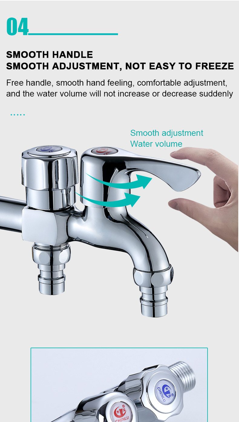 NEW Washing Machine Faucet Double Water Outlet Tap Machine Mop Pool Taps Outdoor Garden Bibcock Bidet Faucet Bathroom Accessorie