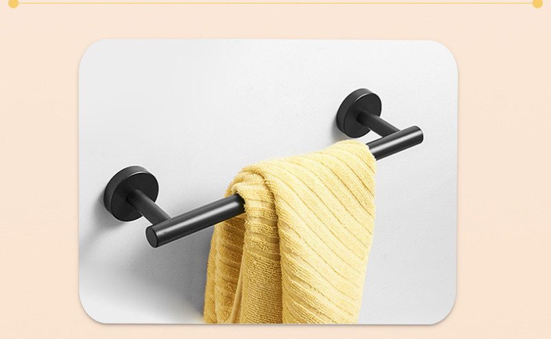 NEW SUS304 Black Bathroom Hardware Set Towel Bar Rack Toilet Paper Holder Robe Hook Stainless Steel Gold Bathroom Accessories