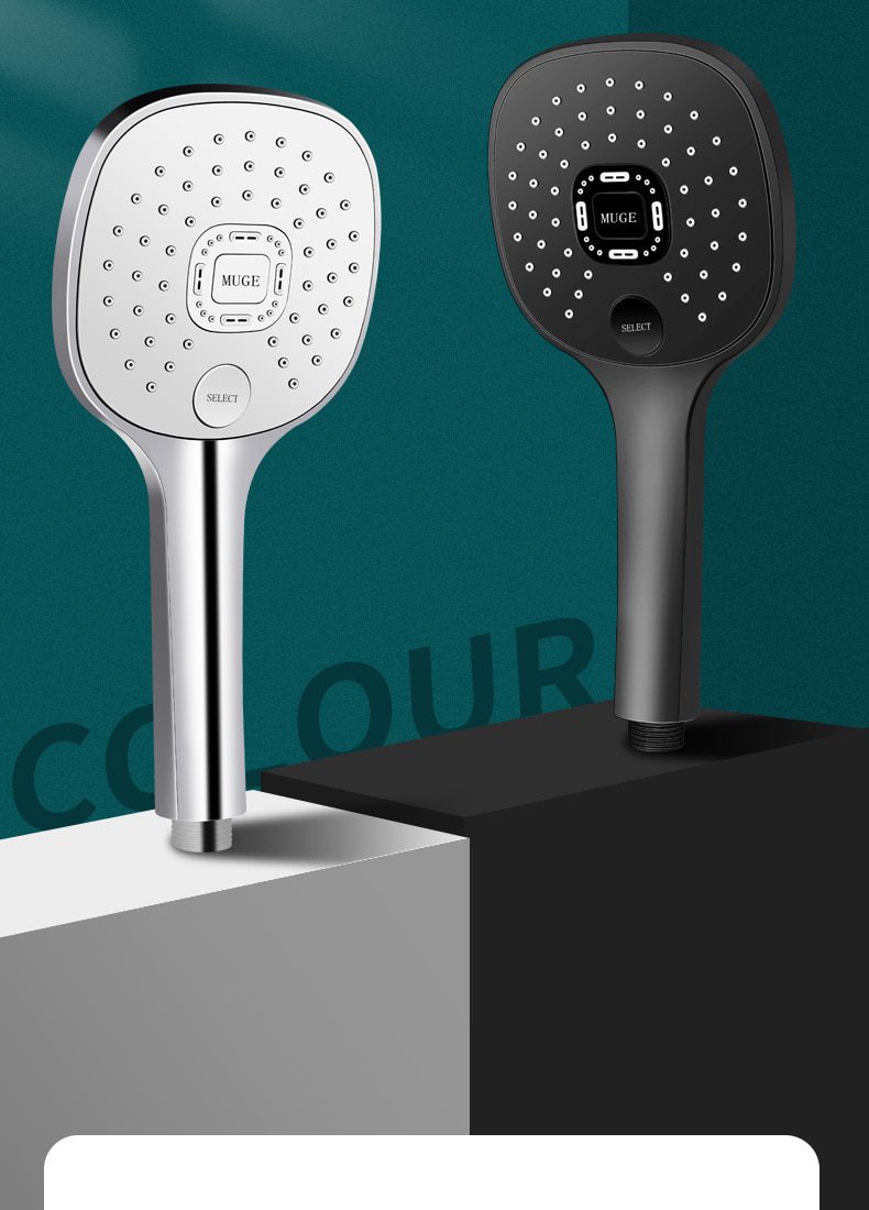 NEW Bathroom High Pressure Shower Head Bathroom Rainfall SKIN SPA 3 Mode Water Saving Shower Faucet Nozzle Bathroom Accessories