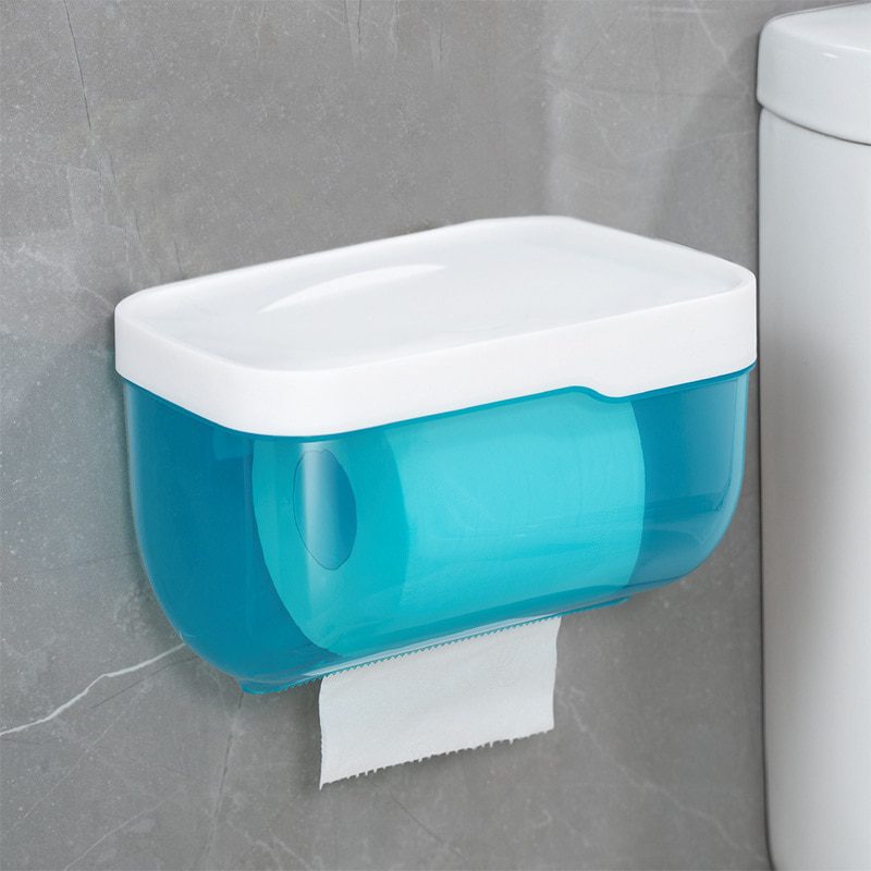 NEW Wall Mounted Toilet Paper Holder Waterproof Tray Roll Tube For Toilet Mobile Phone Storage Shelf Tray Tissue Shelf Bathroom