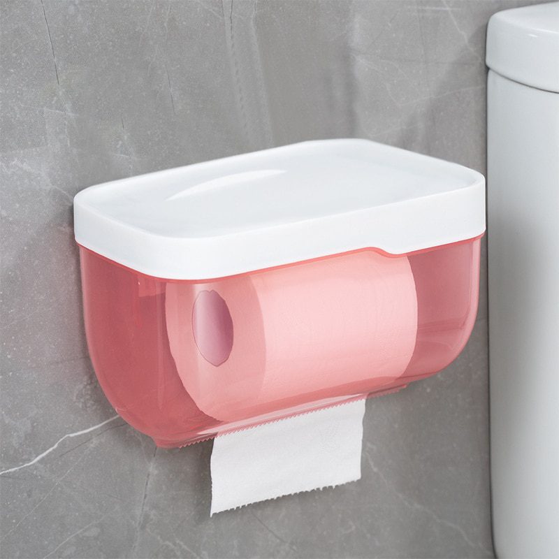 NEW Wall Mounted Toilet Paper Holder Waterproof Tray Roll Tube For Toilet Mobile Phone Storage Shelf Tray Tissue Shelf Bathroom