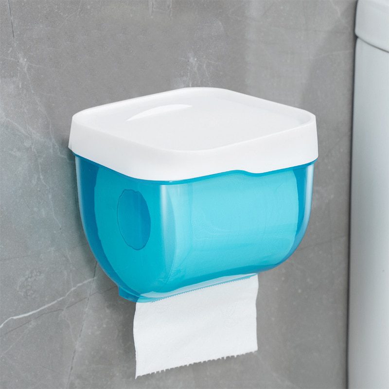 NEW Wall Mounted Toilet Paper Holder Waterproof Tray Roll Tube For Toilet Mobile Phone Storage Shelf Tray Tissue Shelf Bathroom