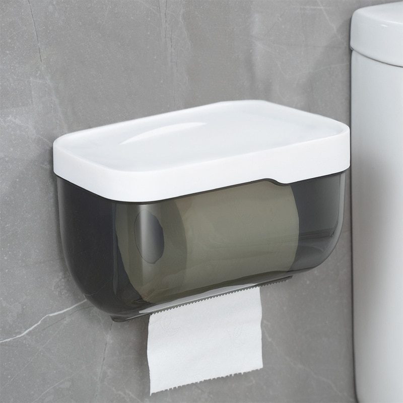 NEW Wall Mounted Toilet Paper Holder Waterproof Tray Roll Tube For Toilet Mobile Phone Storage Shelf Tray Tissue Shelf Bathroom