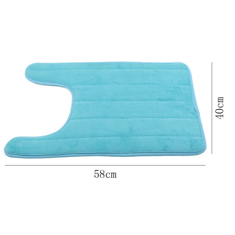 NEW U-Shaped Water Absorbing Foam Bath Mats Toilet Mat Bathroom Coral Fleece Carpet Rug Anti-slip Floor Toilet Home DecorHouseho