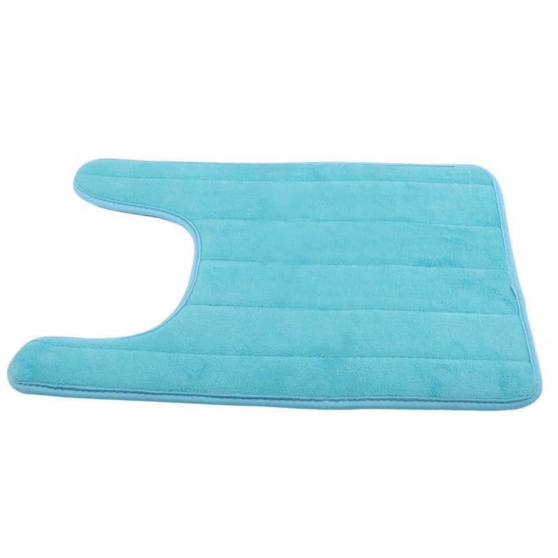 NEW U-Shaped Water Absorbing Foam Bath Mats Toilet Mat Bathroom Coral Fleece Carpet Rug Anti-slip Floor Toilet Home DecorHouseho