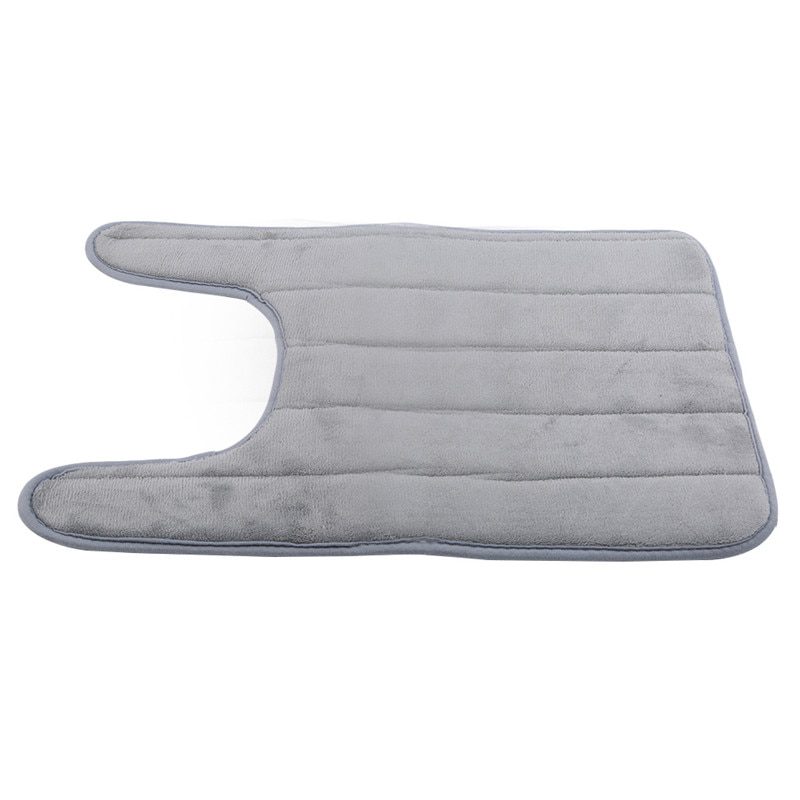 NEW U-Shaped Water Absorbing Foam Bath Mats Toilet Mat Bathroom Coral Fleece Carpet Rug Anti-slip Floor Toilet Home DecorHouseho