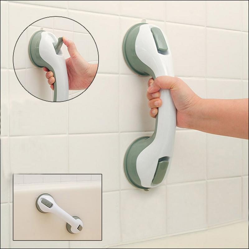 NEW Bathroom Strong Vacuum Suction Cup Handle Anti Slip Support Helping Grap Bar for Elderly Safety Bath Shower Grab Bar