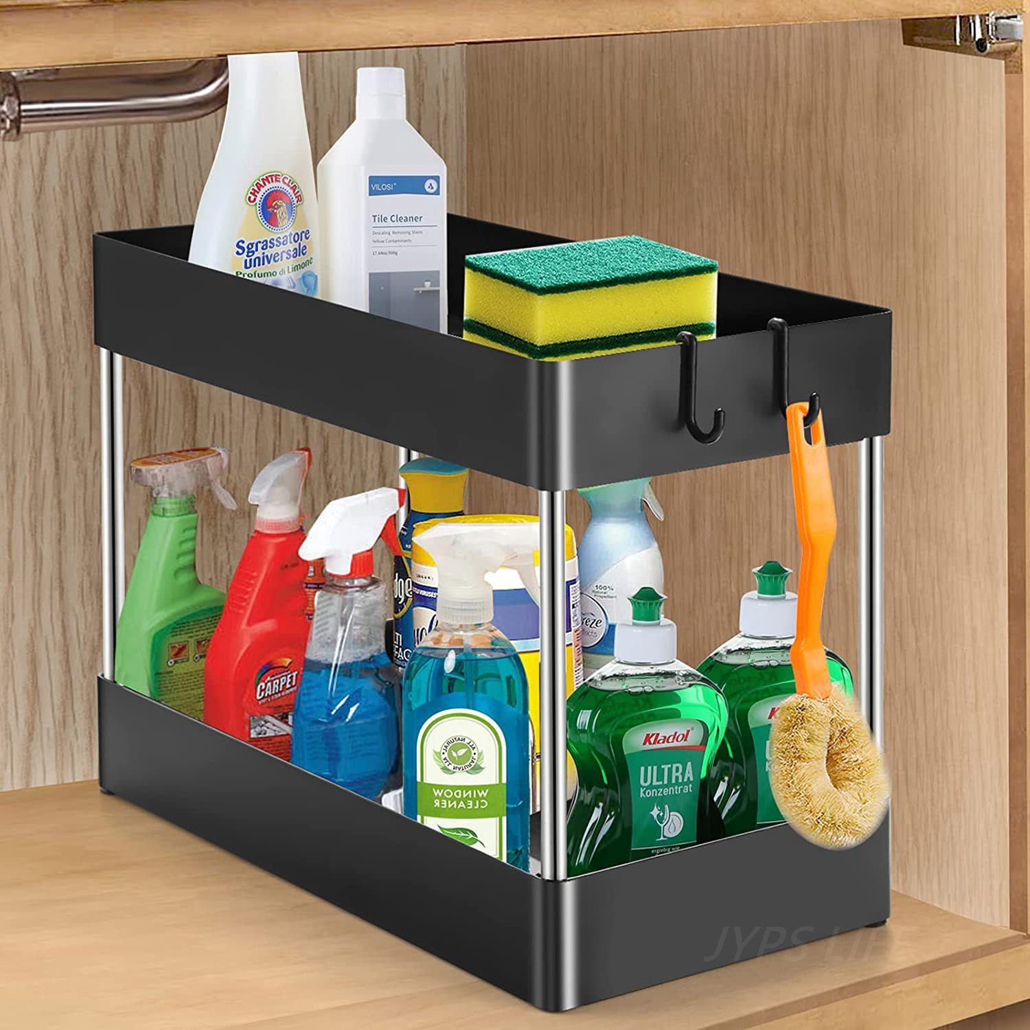 NEW 1/2 Pcs Under Sink Storage Organizer 2 Tier Drawer Multipurpose Rack Cabinet Under Sink Storage Rack Bathroom Kitchen Organi