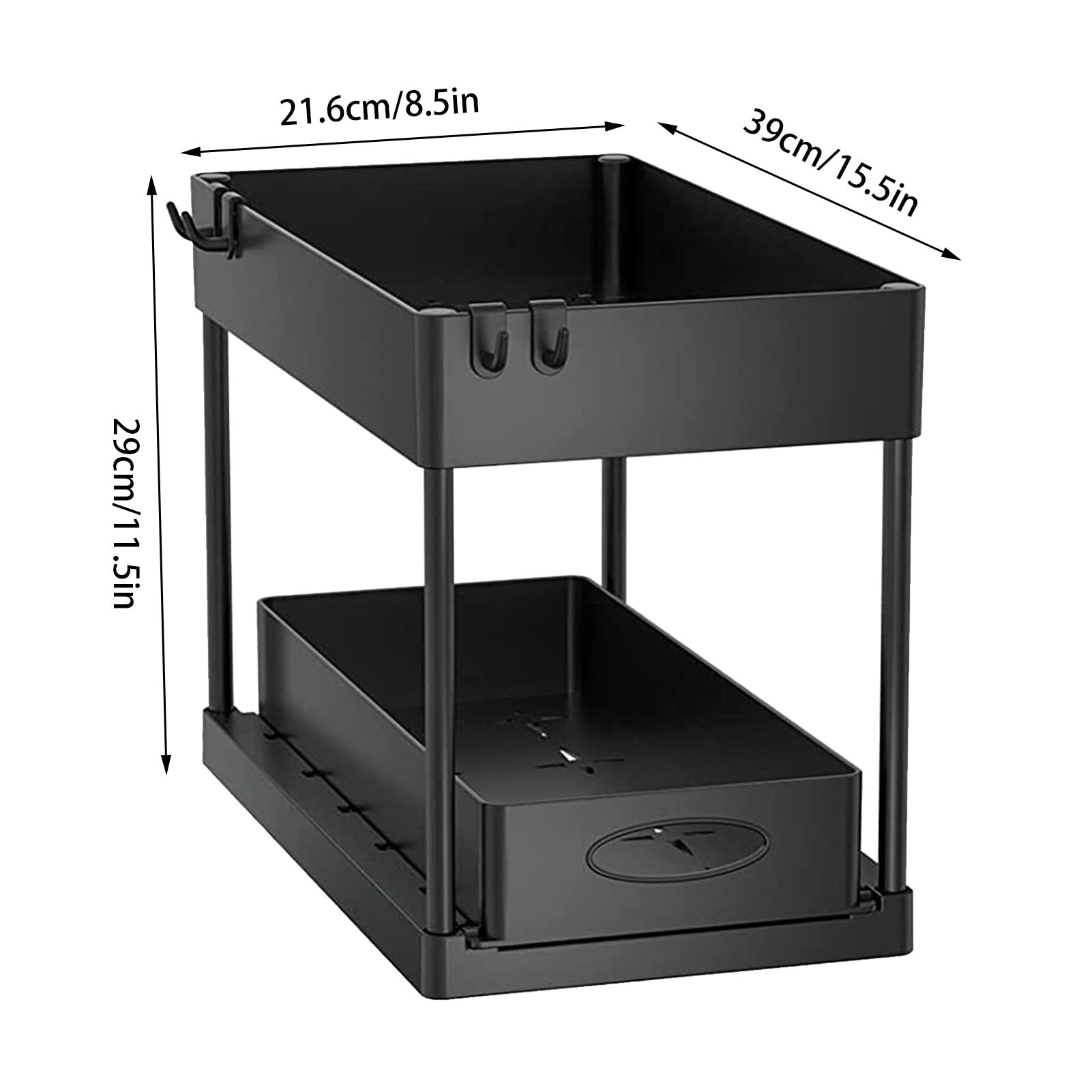 NEW 1/2 Pcs Under Sink Storage Organizer 2 Tier Drawer Multipurpose Rack Cabinet Under Sink Storage Rack Bathroom Kitchen Organi