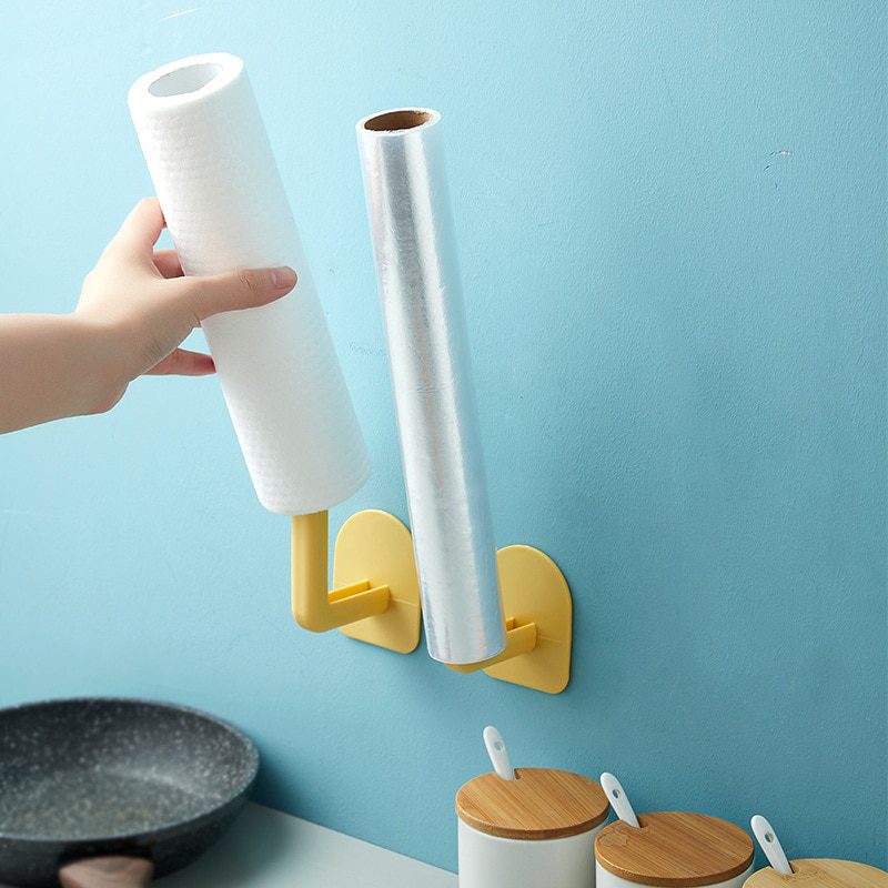 NEW 3 Color Plastic Tissue Hanger Roll Paper Holder Wall Mounted Towel Storage Rack Organizer Shelf Kitchen Bathroom Accessories
