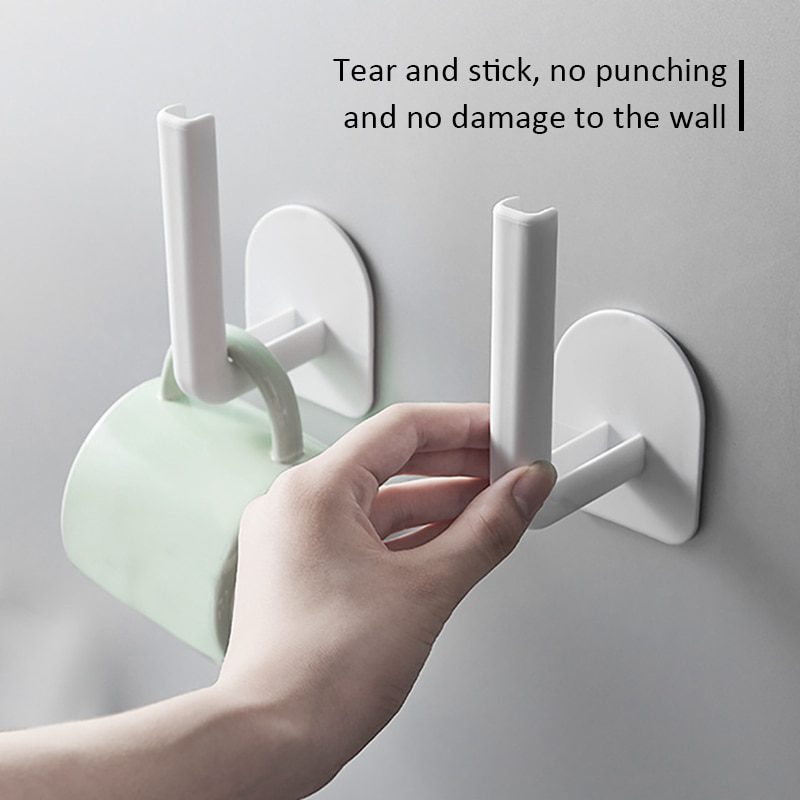 NEW 31 Multi-Purpose Adhesive Hooks Wall Mounted Mop Broom Organizer Holder Brush Rack Hanger Hook Kitchen Bathroom Strong Hooks