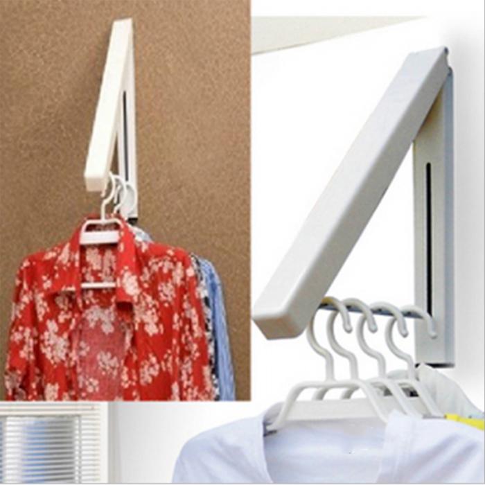 NEW Bathroom Wall Mounted Home Clothes Hanger Folding Retractable Drying Rack Adjustable Laundry Multifunction Indoor Punch Free