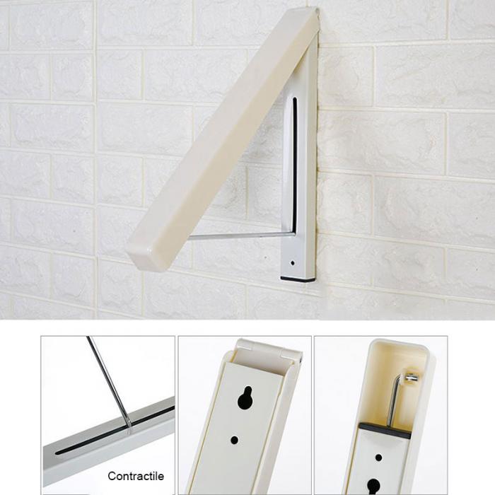 NEW Bathroom Wall Mounted Home Clothes Hanger Folding Retractable Drying Rack Adjustable Laundry Multifunction Indoor Punch Free