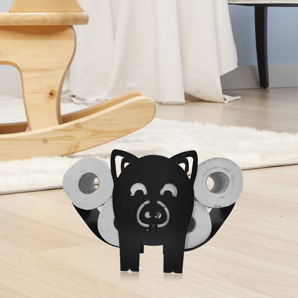 NEW Funny Metal Iron Animal Shape Decorative Toilet Paper Racks Free Standing Bathroom Tissue Storage Roll Paper Holder Accessor