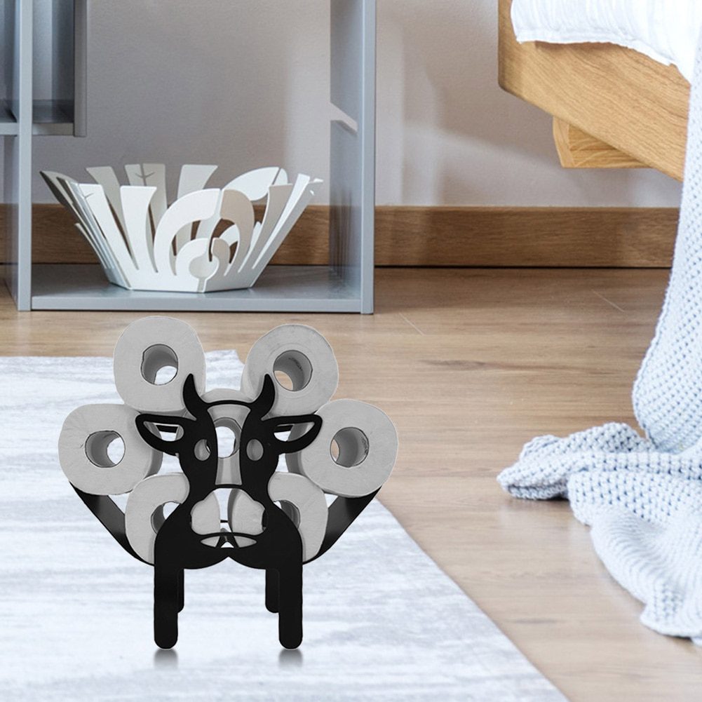 NEW Funny Metal Iron Animal Shape Decorative Toilet Paper Racks Free Standing Bathroom Tissue Storage Roll Paper Holder Accessor