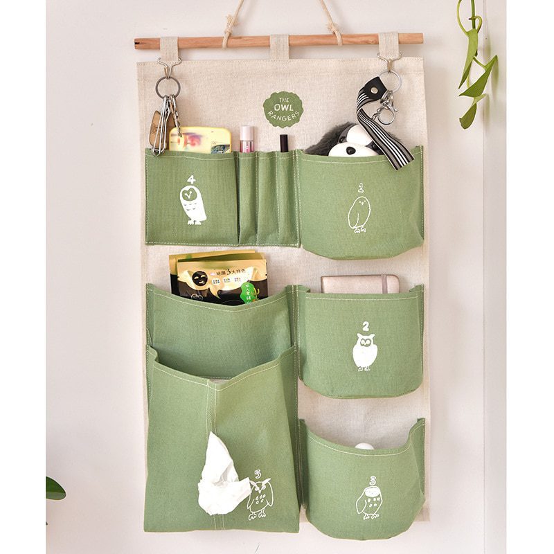 NEW Saving Space 9 Pockets Home Wall Hanging Organizer Storage Toys Paper Tissues Glasses Bedroom Bathroom Organizer Container