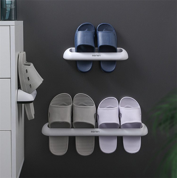 NEW Wall-mounted Bathroom Shelf Shoe Rack Door Hanging Shoes Holder Organizer Towel Bar Shelf Rack Holder Bathroom Accessories