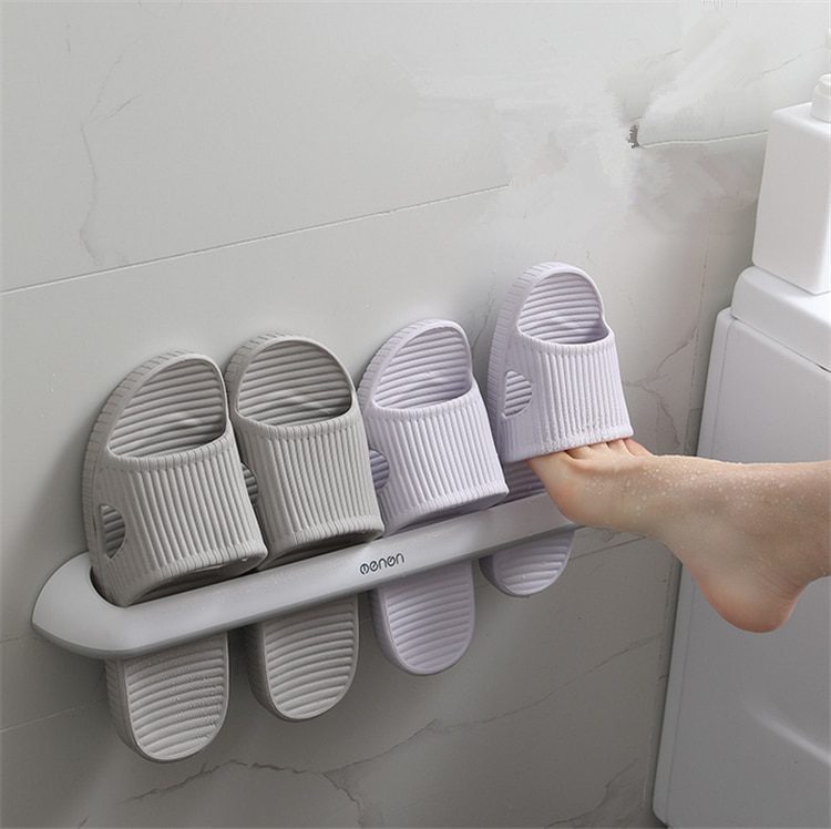 NEW Wall-mounted Bathroom Shelf Shoe Rack Door Hanging Shoes Holder Organizer Towel Bar Shelf Rack Holder Bathroom Accessories