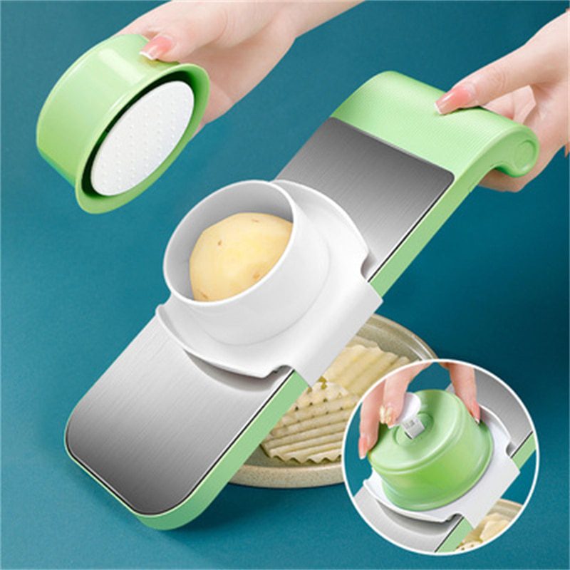 NEW Multifunctional Fruit Vegetable Cutter Slicer Grater Shredders Plastic Drain Basket Slicers 8 In 1 Gadget Kitchen Accessorie