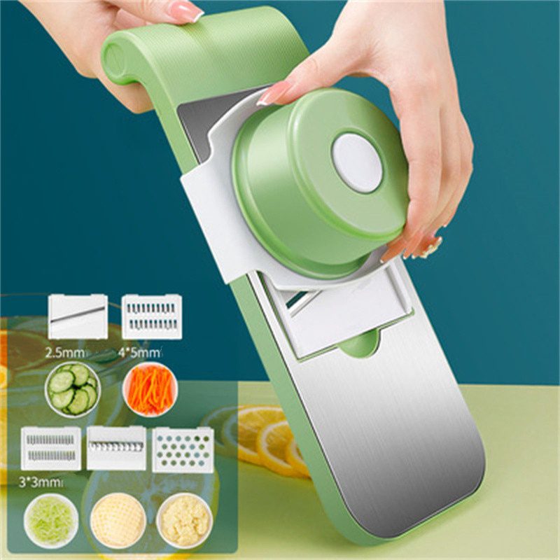 NEW Multifunctional Fruit Vegetable Cutter Slicer Grater Shredders Plastic Drain Basket Slicers 8 In 1 Gadget Kitchen Accessorie