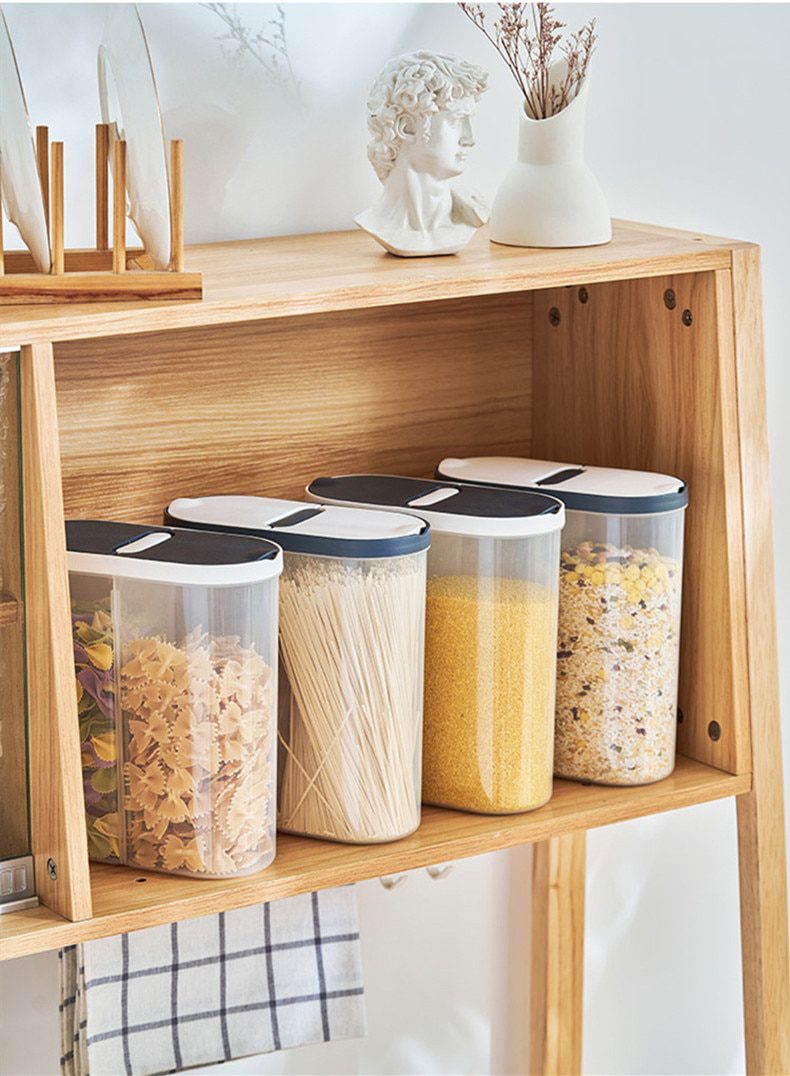 NEW New Plastic Storage Container Pasta Rice Dispenser Cereals Organizer Boxes Cabinet Fridge Storage Jars Home Kitchen Accessor