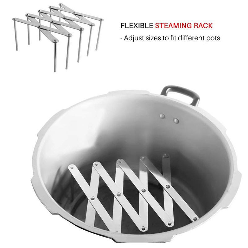 NEW 2 Pack Stand for lids Pot Lid Holders Multipurpose Steamer Rack Pans Holder for glasses Flexible plate holder Kitchen Organi