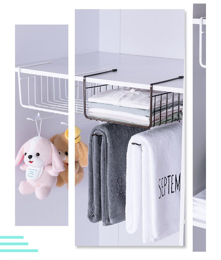 NEW New kitchen iron storage rack cabinet shelf desk under-line storage basket kitchen storage rack household storage rack