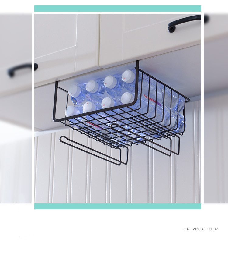 NEW New kitchen iron storage rack cabinet shelf desk under-line storage basket kitchen storage rack household storage rack